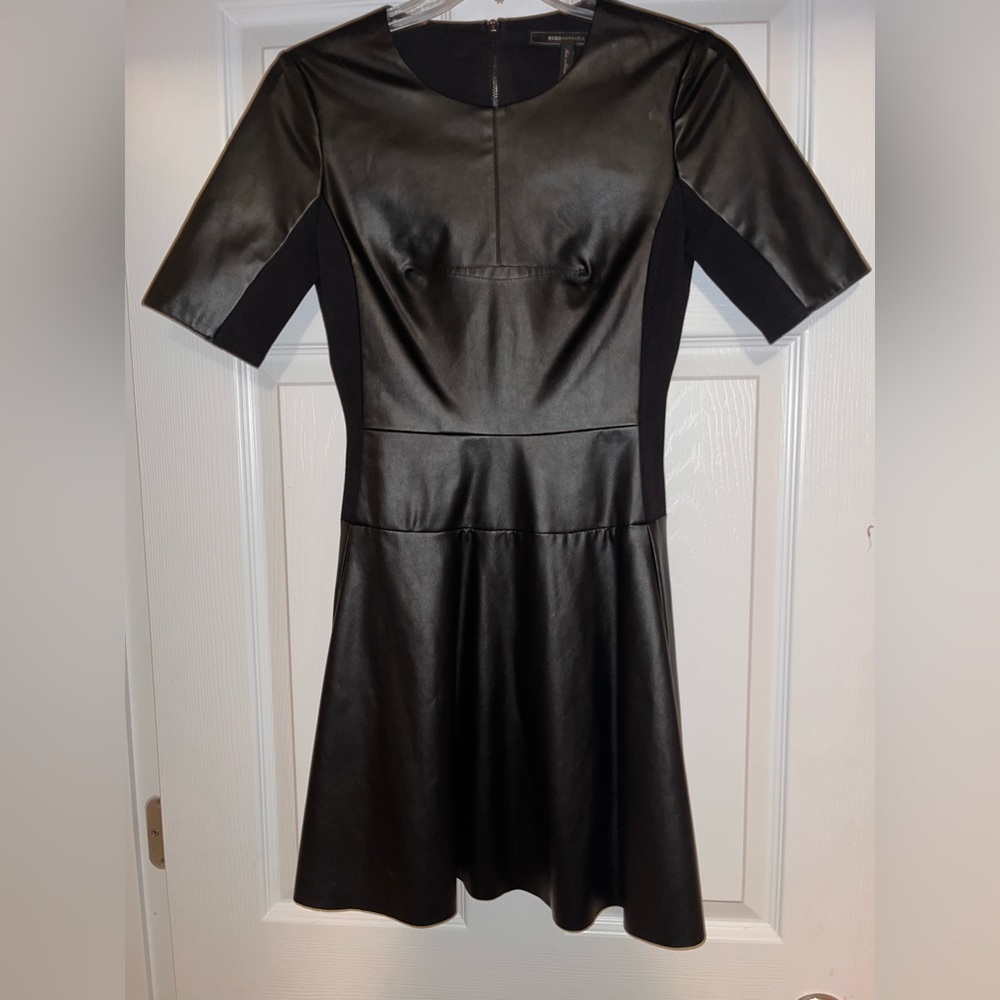 BCBG MaxAzria Faux Leather Mini Dress